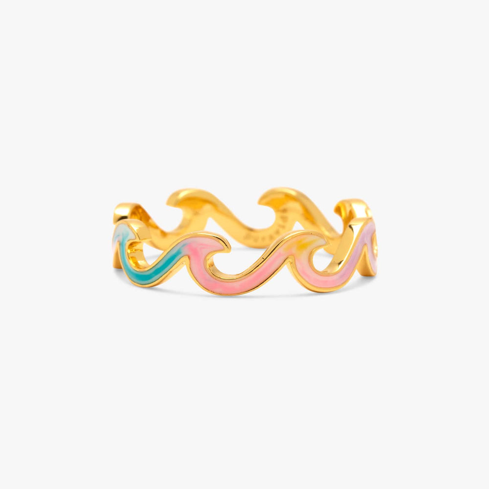 Tie Dye Enamel Wave Ring 1