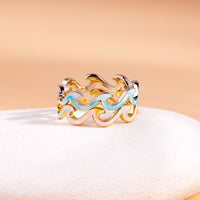 Tie Dye Enamel Wave Ring Gallery Thumbnail