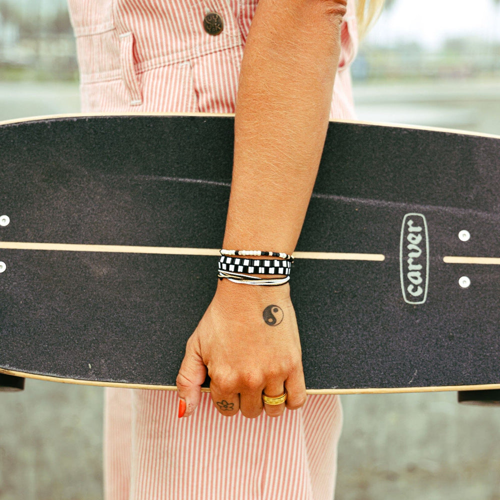 Checkerboard Bead Stretch Bracelet 2