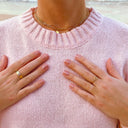Wide Ribbed Heart Ring