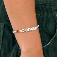 Pride Letter Bead Stretch Bracelet Gallery Thumbnail