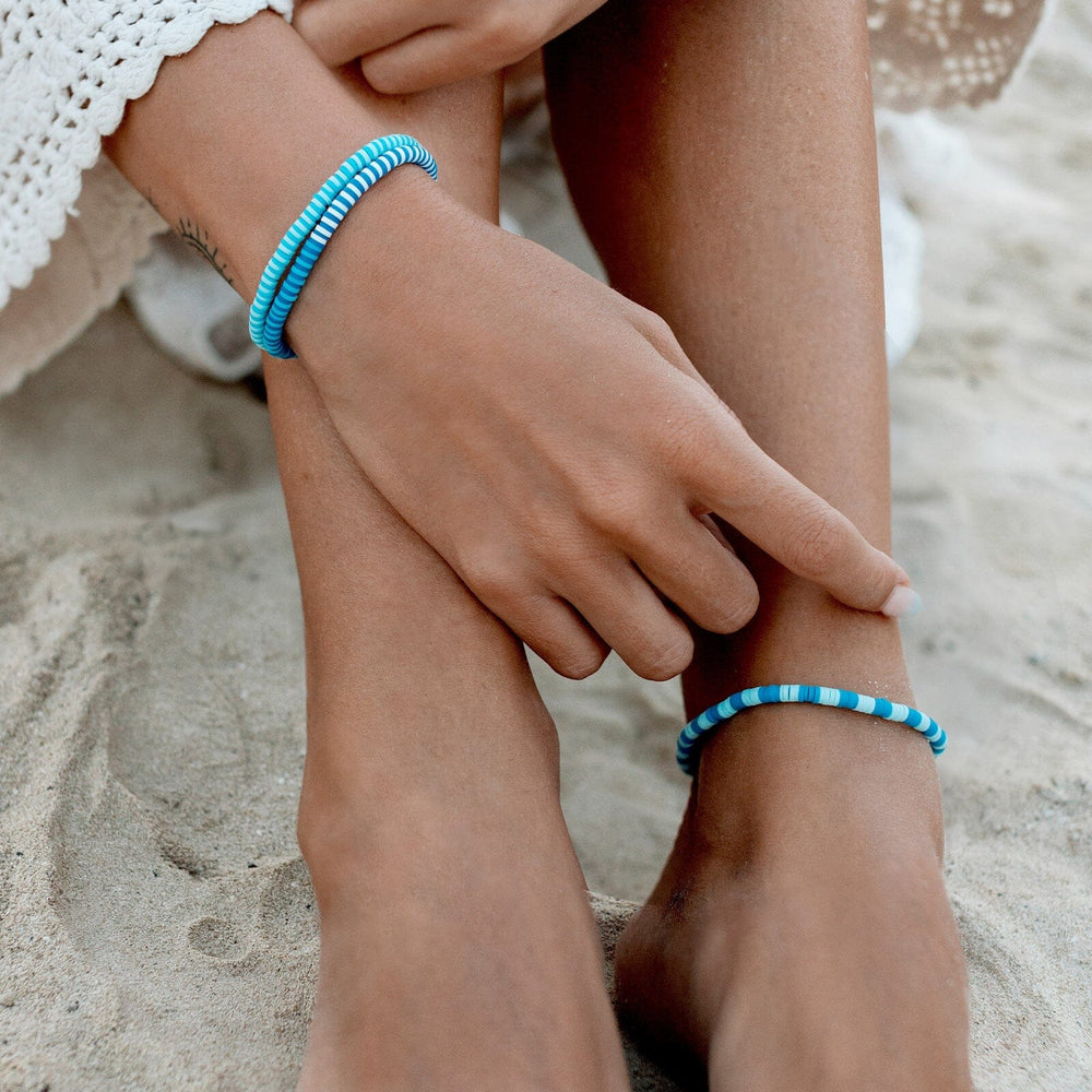 Cornflower Seascape Stretch Bracelet 5