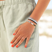 White Seascape Stretch Bracelet Gallery Thumbnail