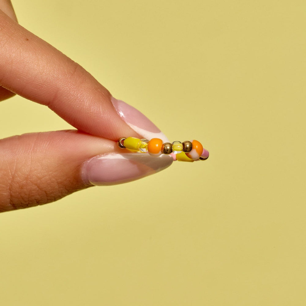 Sarita Mixed Seed Bead Stretch Ring 4
