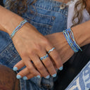 Out to Sea Mixed Bead Stretch Bracelet Set of 8