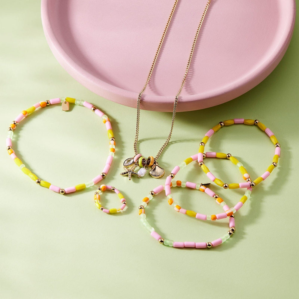 Sarita Mixed Seed Bead Stretch Bracelet Set 4