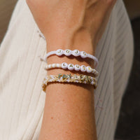 Neutral Woven Chevron Bracelet Gallery Thumbnail