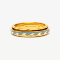 Enamel Fin Fidget Ring