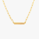 Engravable Paperclip Chain Bar Necklace