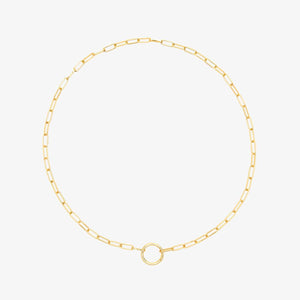 Harper Round Charm Chain Necklace
