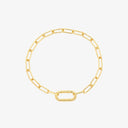 Harper Oval Charm Chain Bracelet