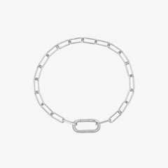 Harper Oval Charm Chain Bracelet