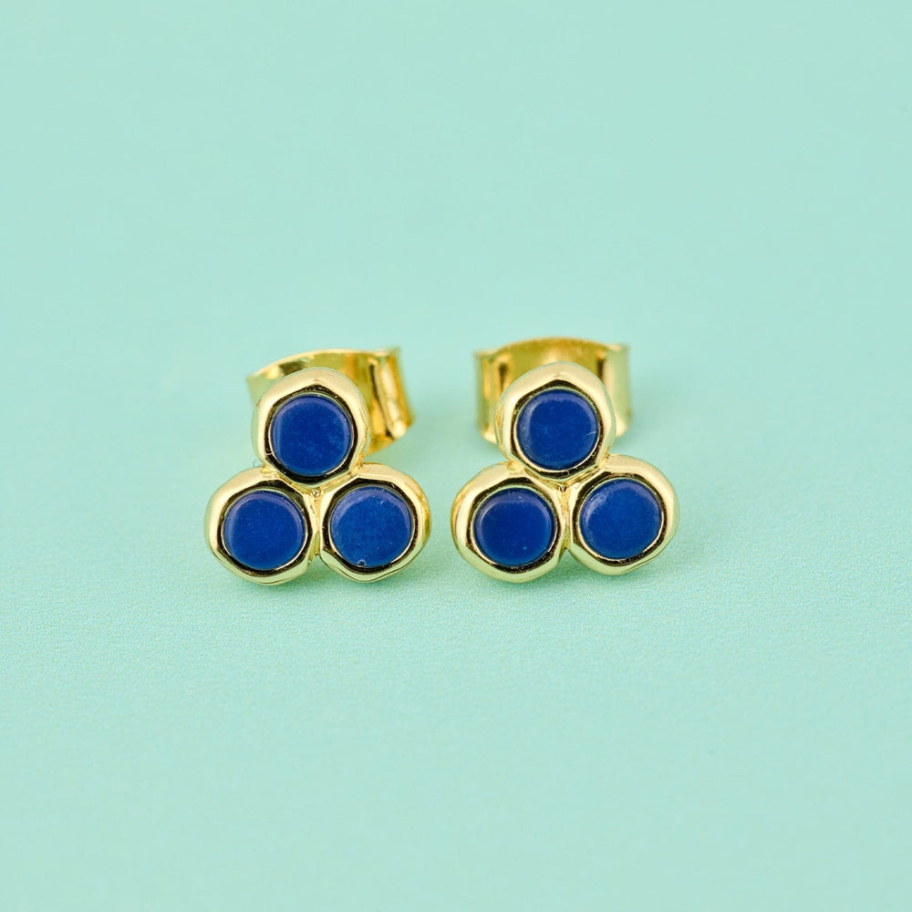 Surfrider Three Stone Stud Earrings 4