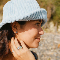 Surfrider Three Stone Stud Earrings Gallery Thumbnail