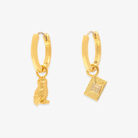 Hedwig™ Letter Hoop Earrings Gallery Thumbnail