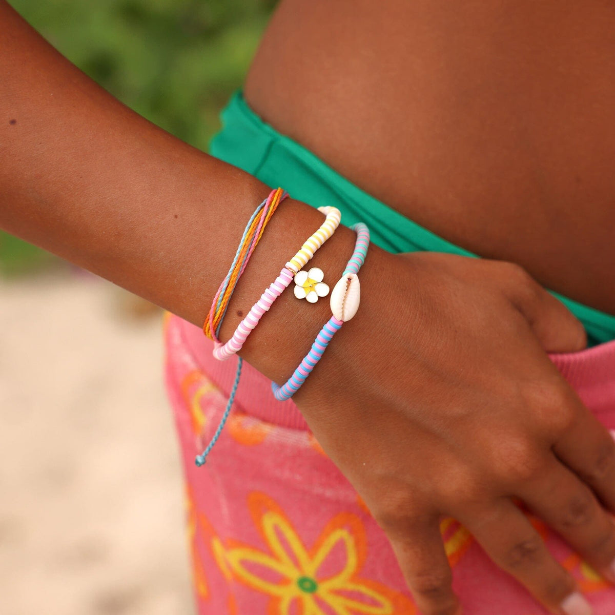Frangipani Stretch Bracelet