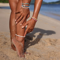 Sherbet Puka Shell Stretch Anklet Gallery Thumbnail