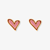 Abstract Heart Stud Earrings Gallery Thumbnail