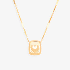 Puffy Heart Pendant Necklace