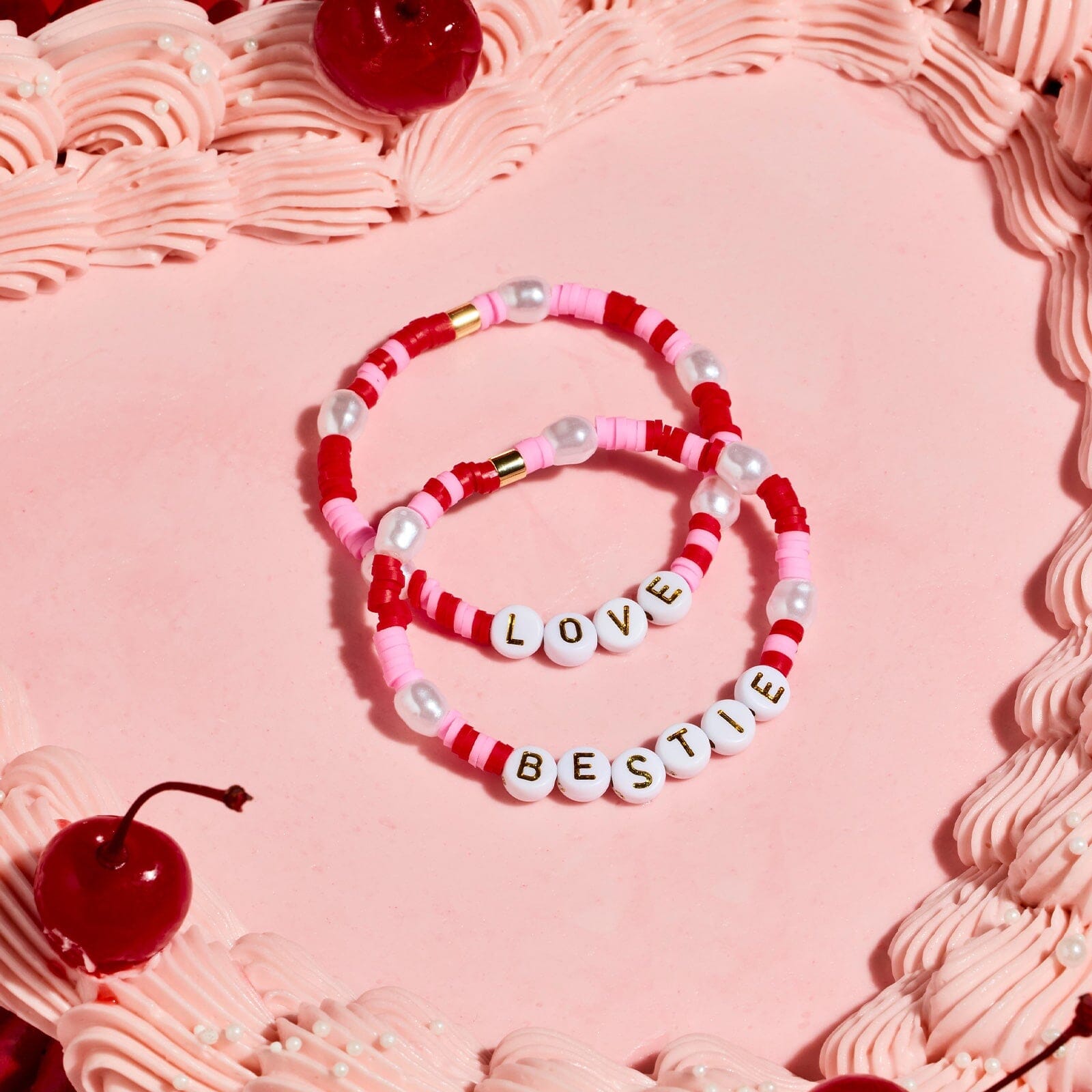 Love, Bestie Bead Stretch Bracelet