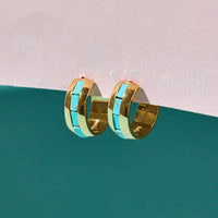 Turquoise Tides Hoop Earrings Gallery Thumbnail