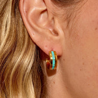 Turquoise Tides Hoop Earrings Gallery Thumbnail