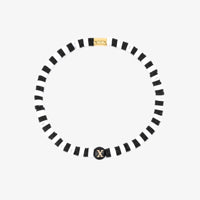 Black and White Alphabet Stretch Bracelet