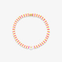 Raspberry Alphabet Stretch Bracelet