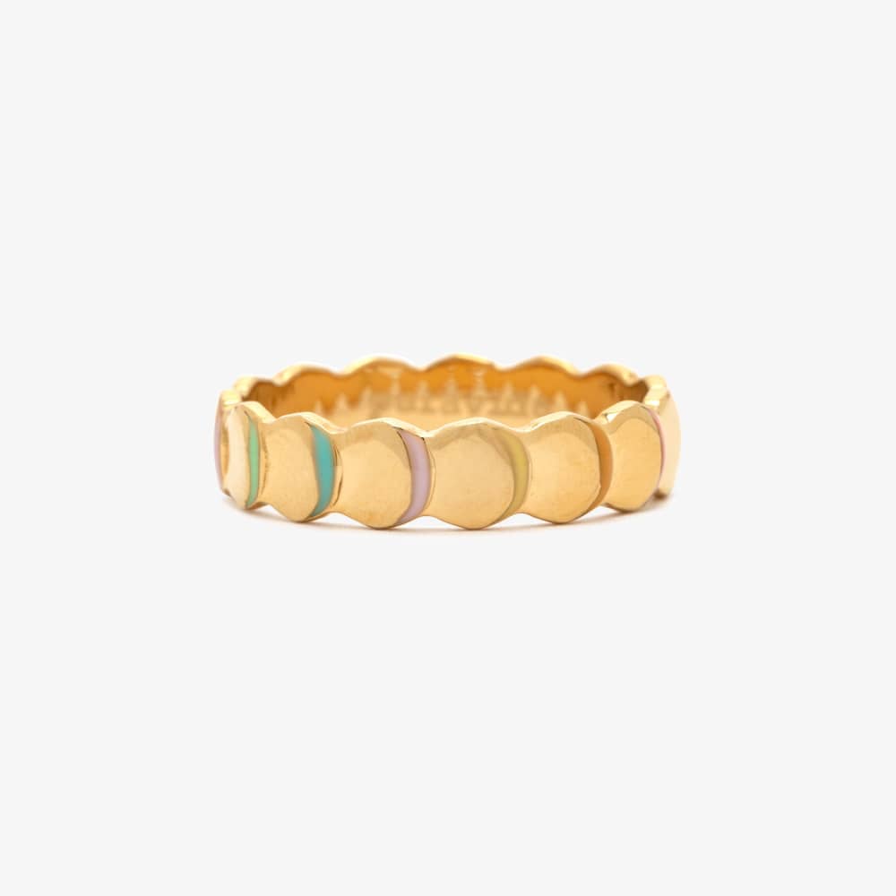 Scallop Enamel Ring Band 1