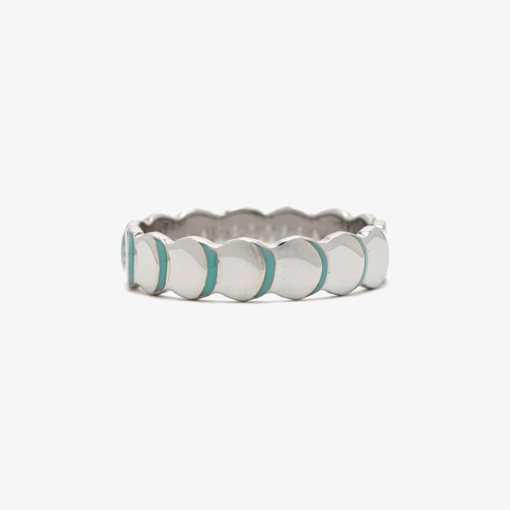 Scallop Enamel Ring Band 2