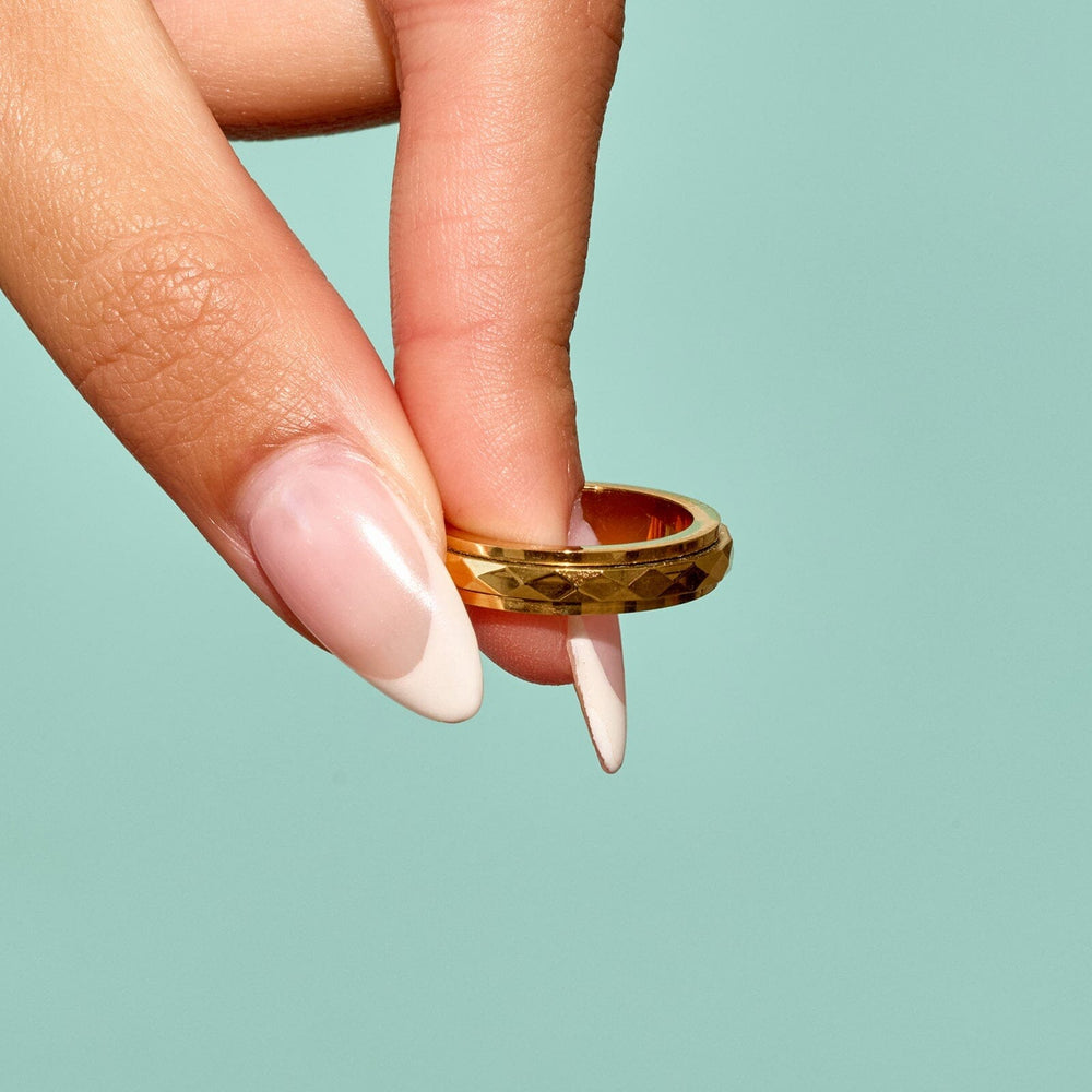 Diamond Cut Fidget Ring 6