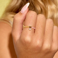 Le Soleil Seed Bead Stretch Ring Gallery Thumbnail