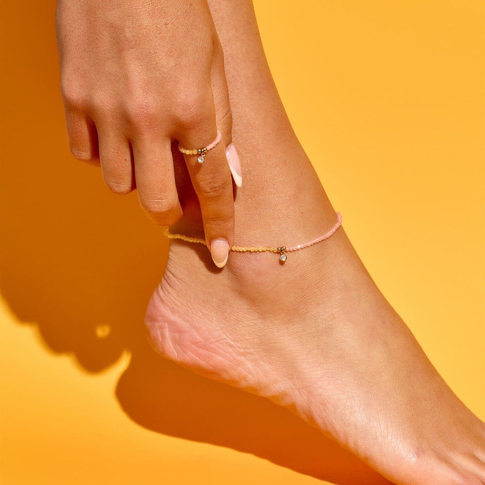 Le Soleil Seed Bead Stretch Anklet 2