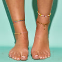 Le Soleil Seed Bead Stretch Anklet