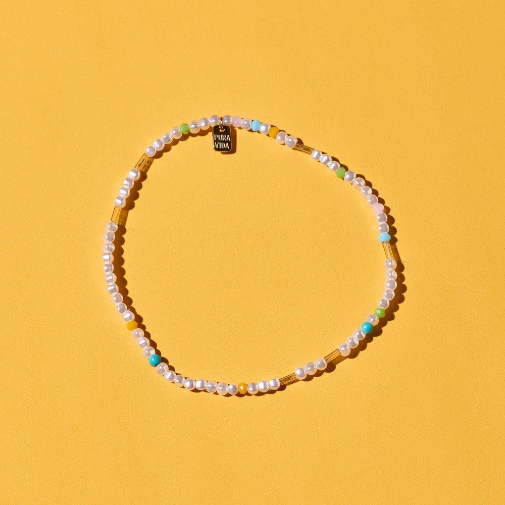Pippa Pearl Stretch Anklet 4