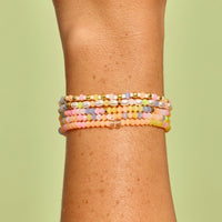 Frosted Bead Stretch Bracelet Set Gallery Thumbnail
