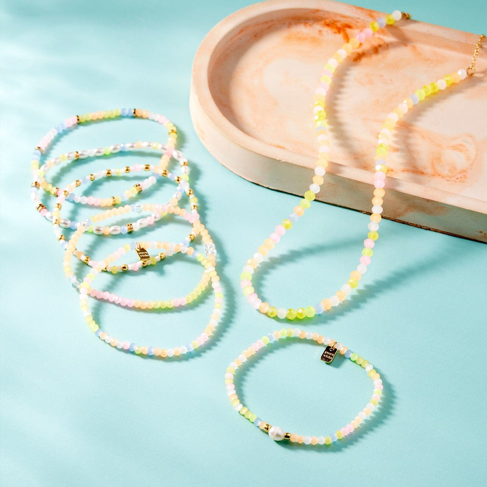 Frosted Bead Stretch Bracelet Set 8