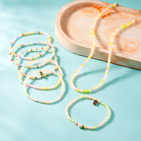 Frosted Bead Stretch Bracelet Set Gallery Thumbnail
