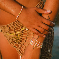 Frosted Bead Stretch Bracelet Set Gallery Thumbnail