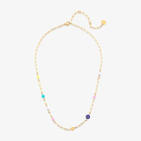 Salina Mixed Bead Paperclip Chain Choker Gallery Thumbnail
