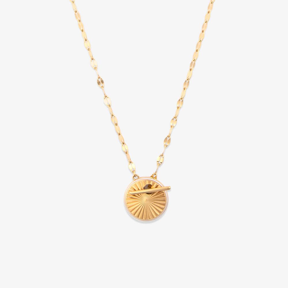 Starburst Disc Toggle Necklace