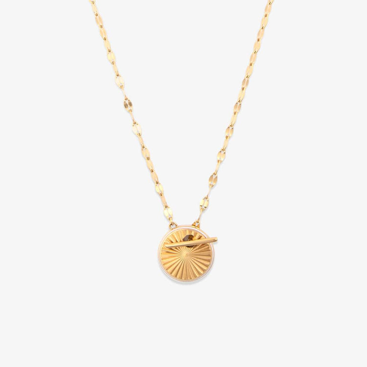 Starburst Disc Toggle Necklace