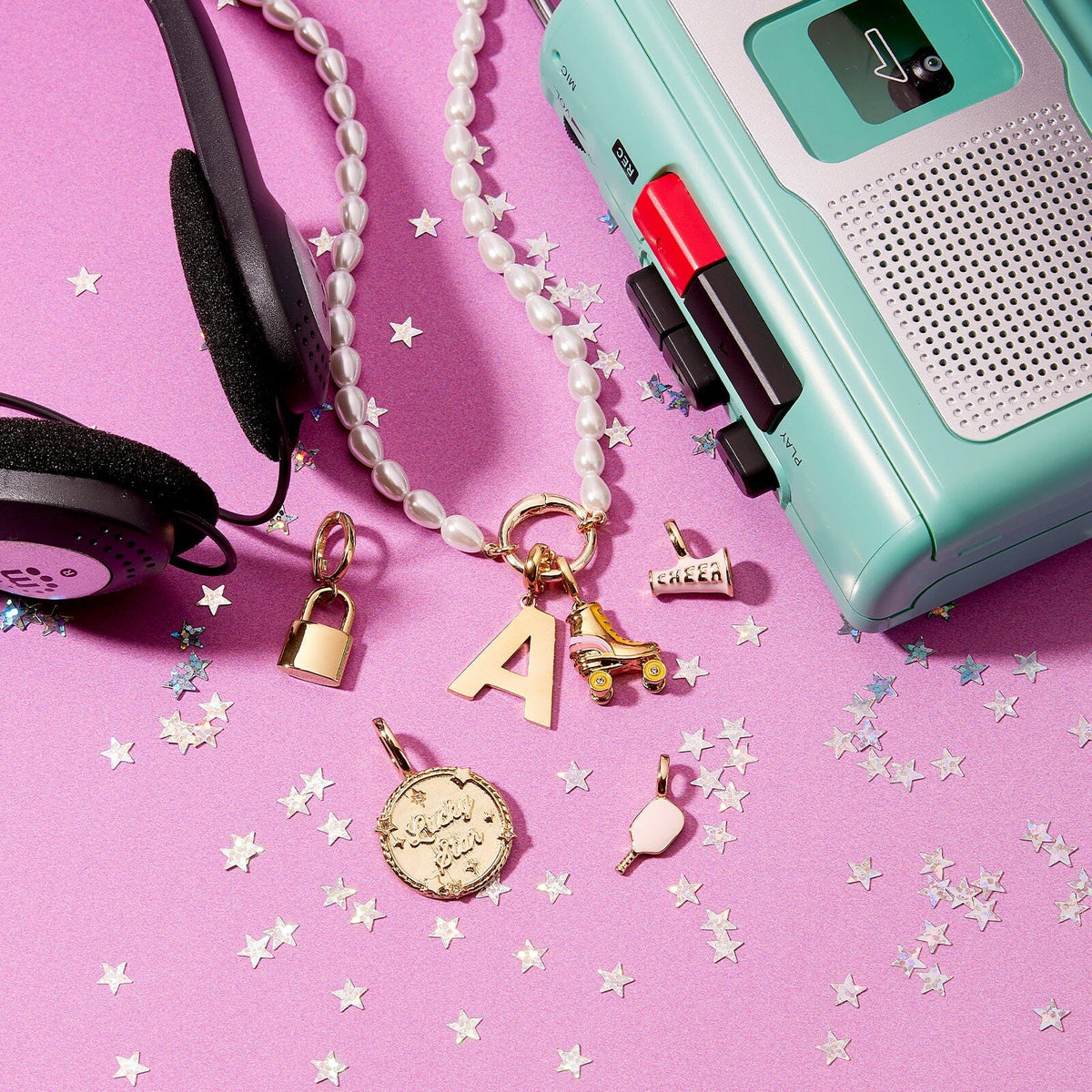 Harper Slanted Statement Alphabet Charm
