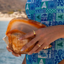 Gold Stone Shark Tooth Ring