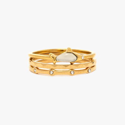 Shark Shimmer Ring Stack