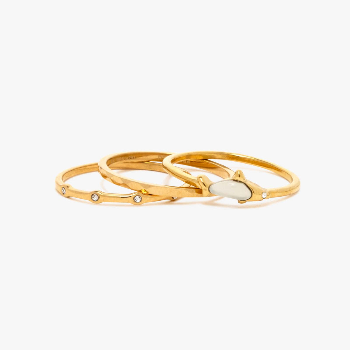 Shark Shimmer Ring Stack