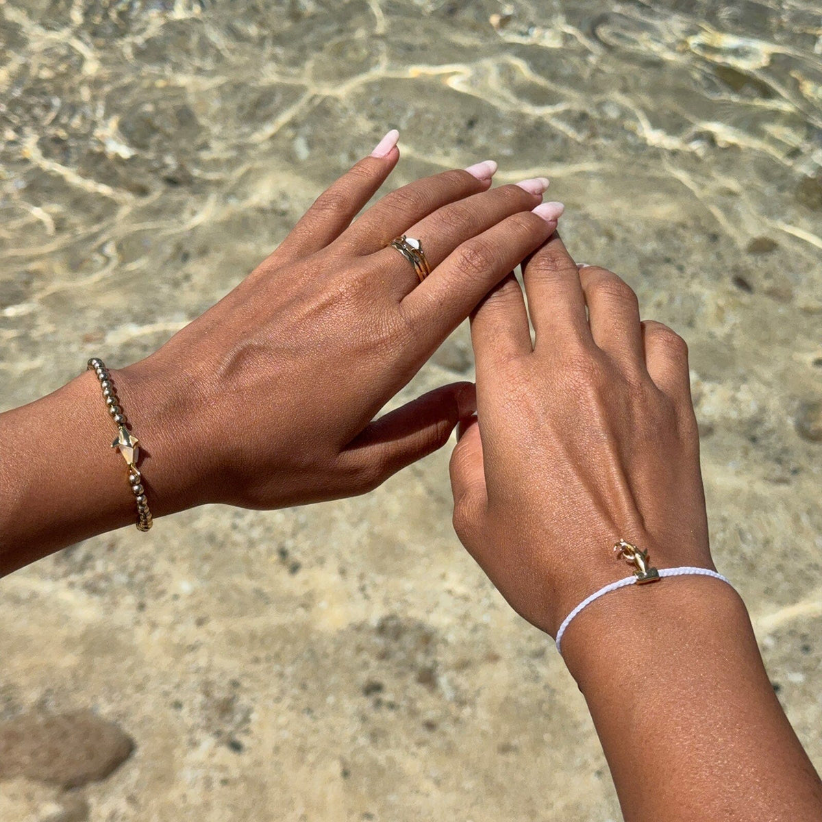 Shark Shimmer Ring Stack