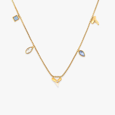 Shark Tooth Multi Charm Necklace