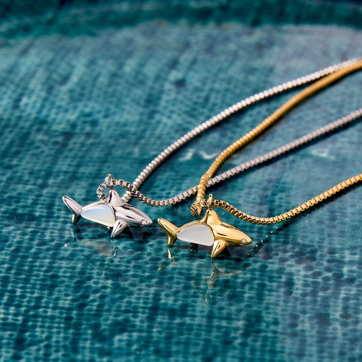Shark Shimmer Pendant Necklace