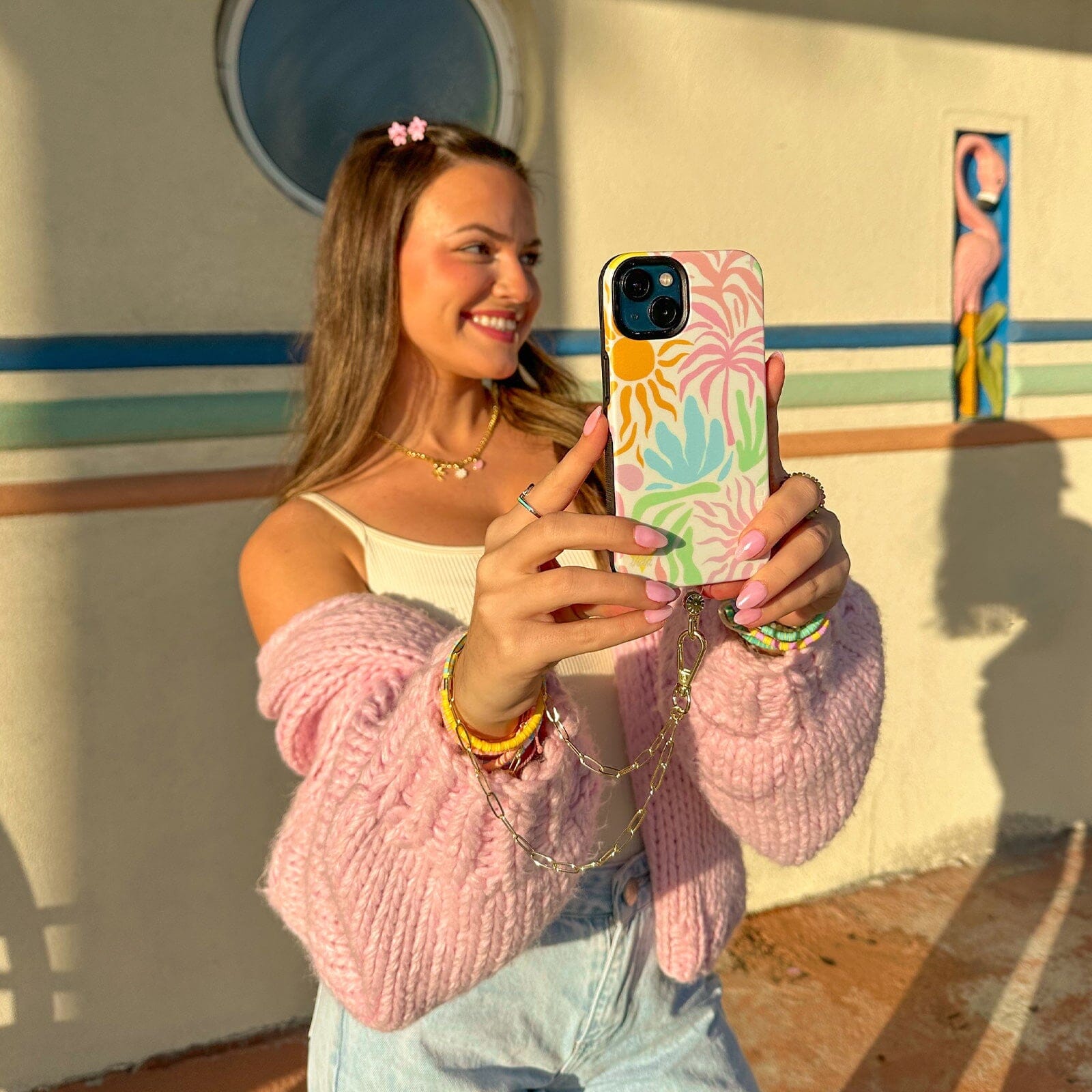 Paperclip Chain Wristlet Phone Chain